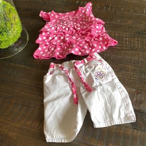 🦋 Toddler Pink Polka Dot Outfit